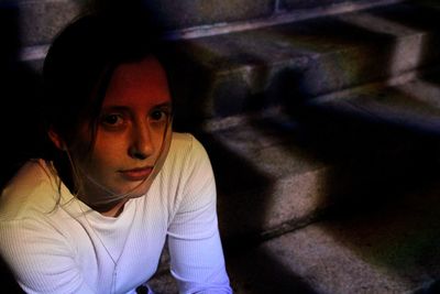 Portrait of young woman