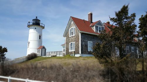 View of nobska light against sky