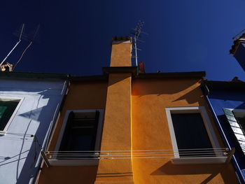 Low angle view of building against clear sky