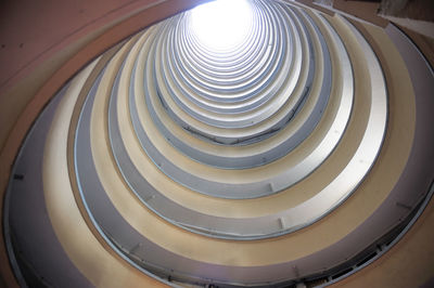 Low angle view of spiral staircase