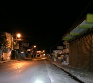 Night view of illuminated street at night