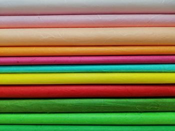 Full frame shot of multi colored pencils in store