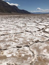 Scenic view of desert against sky