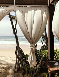 Scenic view of beach and sea against sky