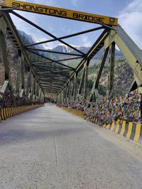 View of bridge against clear sky