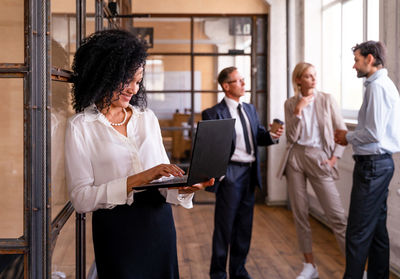 Business colleagues working at office