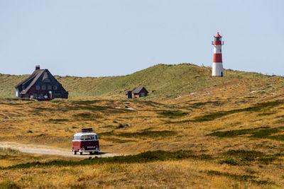 View of lighthouse against clear sky