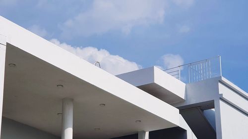 Low angle view of modern building against sky