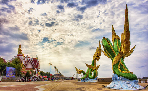 Sculpture of cactus against sky