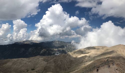 Scenic view of arid landscape against sky