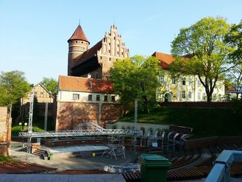 View of church in city