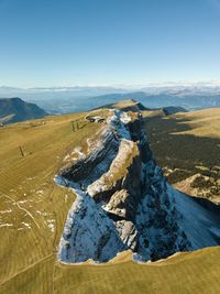 Scenic view of landscape against clear sky