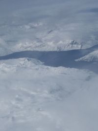 Scenic view of snow against sky