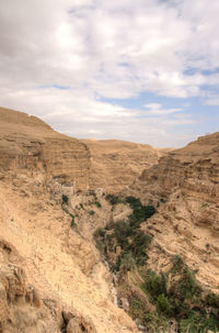 Scenic view of desert against sky