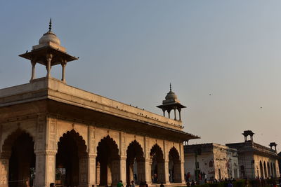 Delhi india. june 2019. a beautiful white marble stone ancient mughal empire building