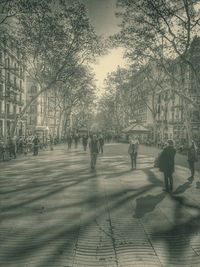 People walking on footpath