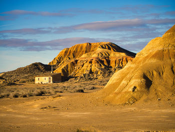Scenic view of desert against sky