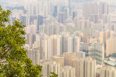 Aerial view of buildings in city