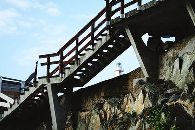 Low angle view of bridge against sky