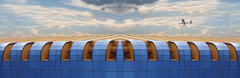 Low angle view of built structure against sky