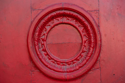 Full frame shot of red door