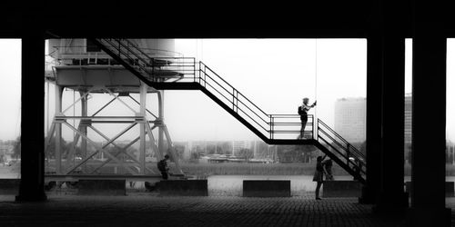 Footbridge by water tank 