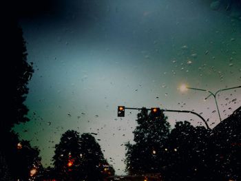 Car on road at night