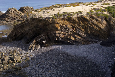 Rock formations by sea