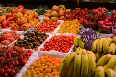 Full frame shot of fruits for sale at market stall