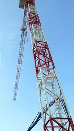 Low angle view of built structure against clear blue sky