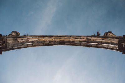 Low angle view of monument against sky