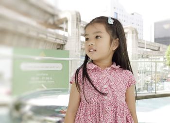 Portrait of a girl looking away