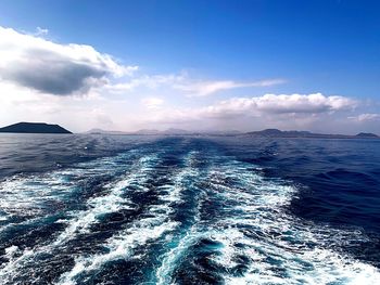 Scenic view of sea against sky