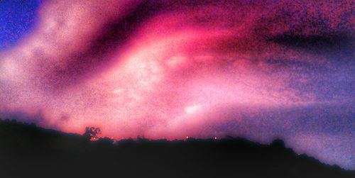 Scenic view of landscape at night