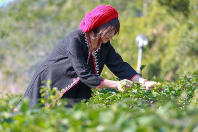 Young woman using mobile phone