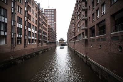 Canal amidst buildings in city