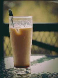 Close-up of drink on table