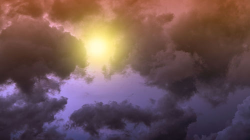 Low angle view of storm clouds in sky