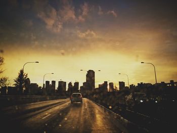 Road at sunset