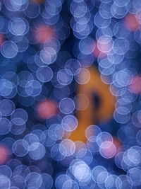 Defocused image of illuminated lights