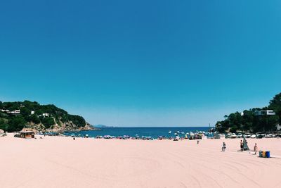 View of people on beach