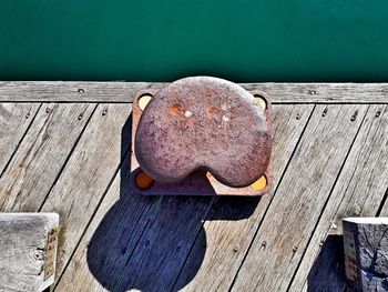 High angle view of bread on table