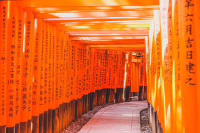 Corridor of building at temple