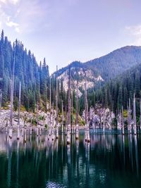 Panoramic view of lake against sky