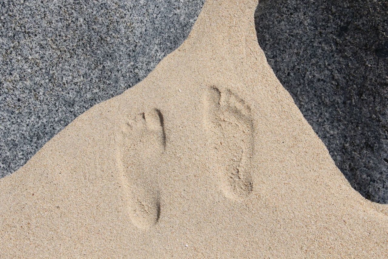 high angle view, textured, street, asphalt, road, full frame, footprint, shadow, backgrounds, close-up, outdoors, pattern, day, sand, sunlight, white color, no people, road marking, focus on shadow, part of