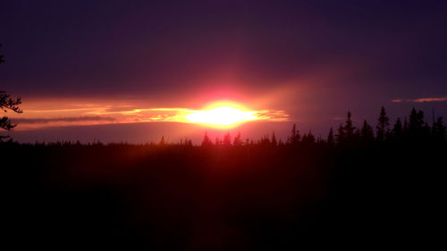 Sunset over landscape