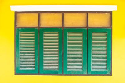 Close-up of yellow window