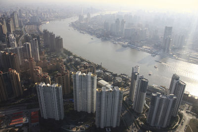 High angle view of cityscape