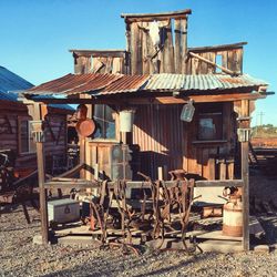 Exterior of abandoned built structure