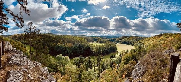 Panoramic view of landscape against sky